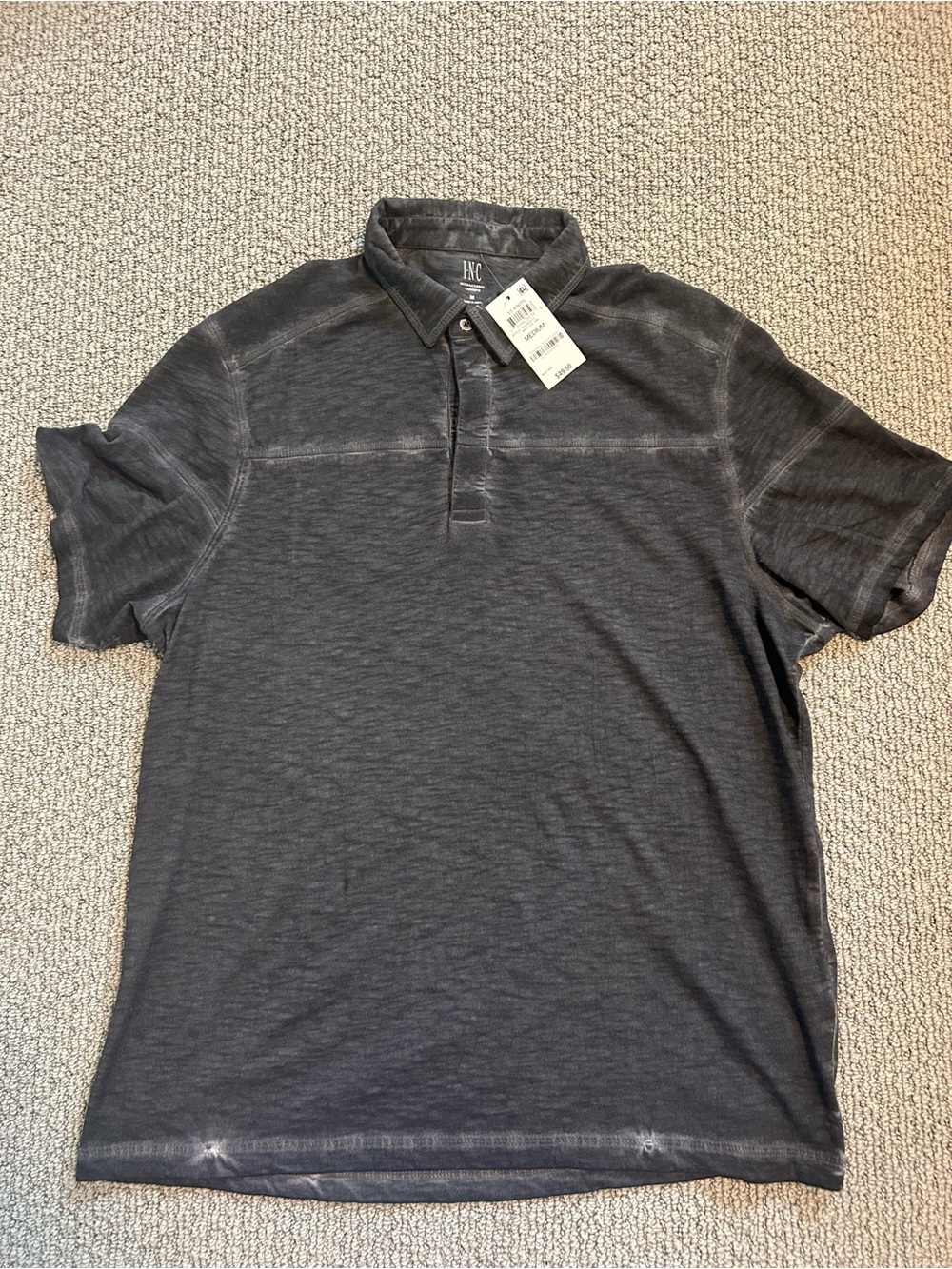 NWT INC Men's Charcoal Short Sleeve Polo Shirt